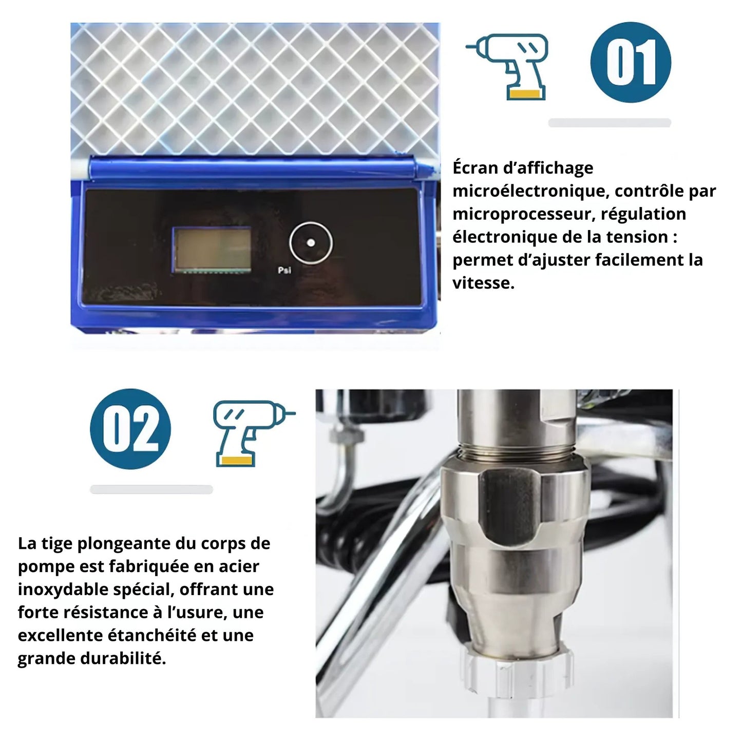 Pistolet à peinture HVLP industriel