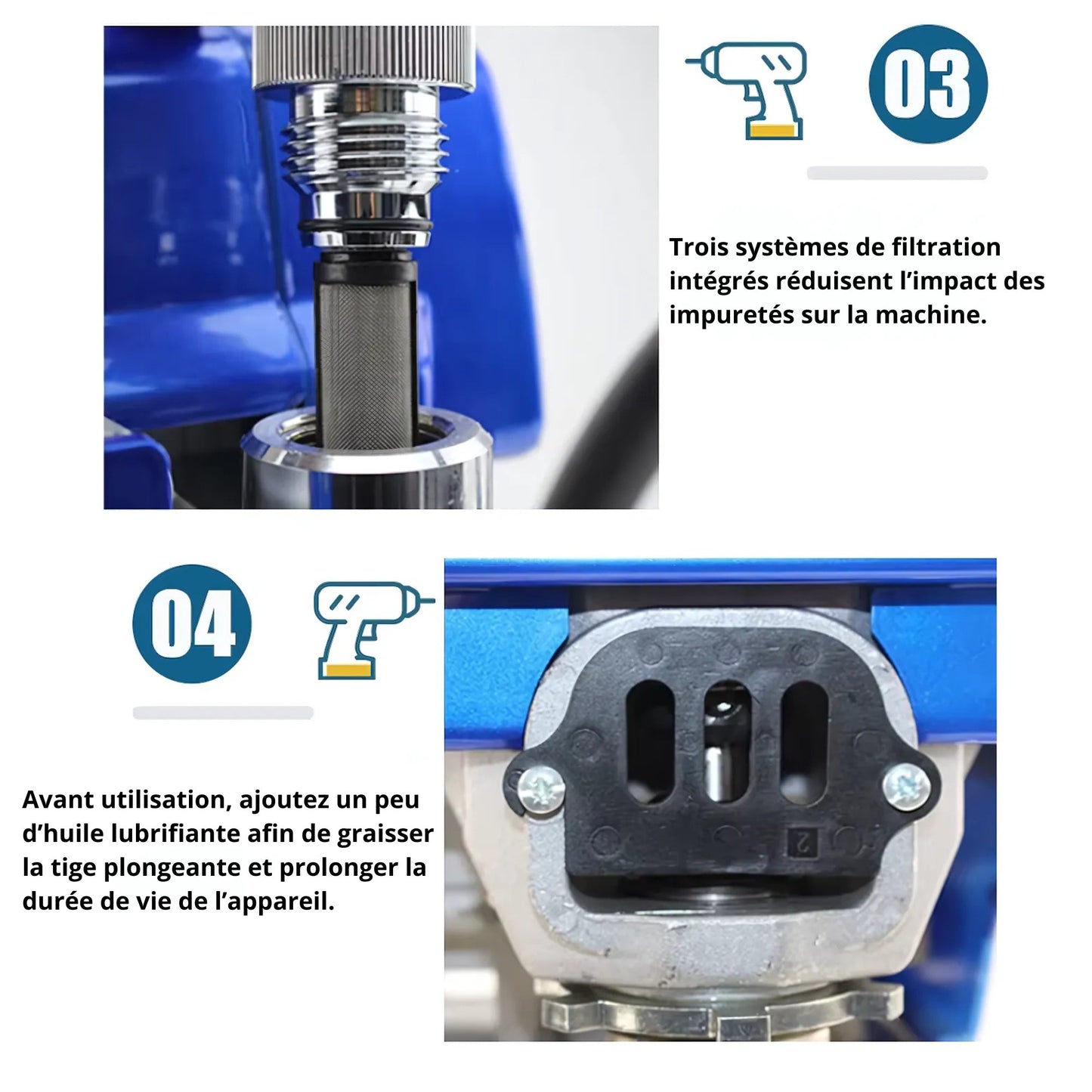 Pistolet à peinture HVLP industriel